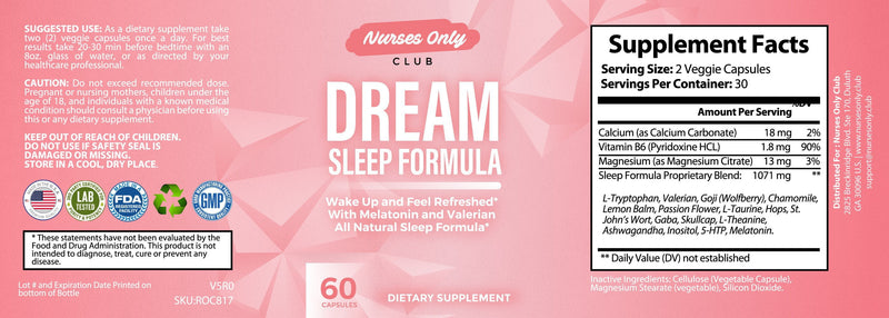 Nurses Only Dream Sleep Formula
